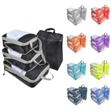 4Pcs Set Creative Travel luggage organizers Packing Cubes large capacity Cross-border Travel Storage Bag